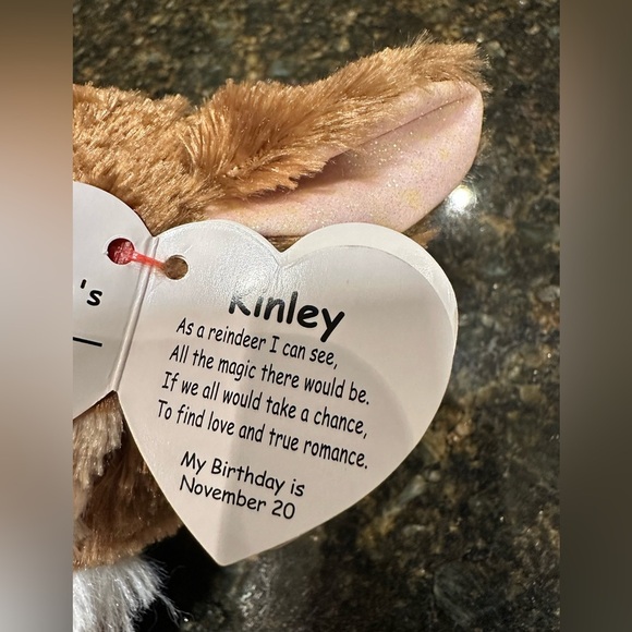 Nwt Ty Beanie Boos “Kinley” the reindeer - Picture 5 of 5
